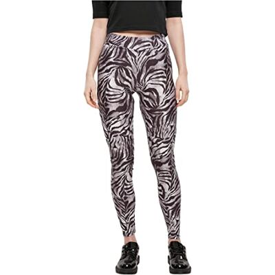 Urban Classics dam Yogabyxor Dam mjuka Aop leggings, blackzebra, S Urban Classics dam Yogabyxor Dam mjuka Aop leggings, blackzebra, S