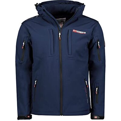 Geographical Norway Tunarama – vattentät softshelljacka med huva för män, utomhusjacka, taktisk vindjacka, vattentät, vandring, skidåkning, höst, vinter, vår (marinblå, M), Marin, M Geographical Norway Tunarama – vattentät softshelljacka med huva för män, utomhusjacka, taktisk vindjacka, vattentät, vandring, skidåkning, höst, vinter, vår (marinblå, M), Marin, M