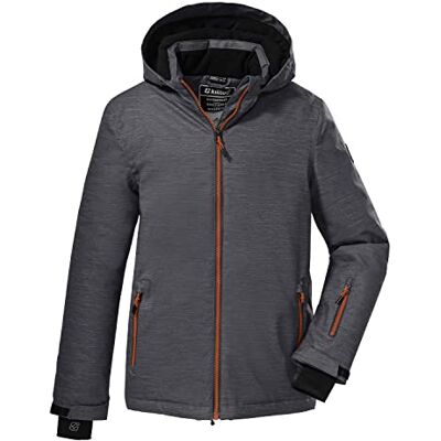 Killtec Skidjacka för pojkar och funktionell jacka med huva och snöfall KSW 179 BYS SKI JCKT, antracit, 116, 38784-000 Killtec Skidjacka för pojkar och funktionell jacka med huva och snöfall KSW 179 BYS SKI JCKT, antracit, 116, 38784-000