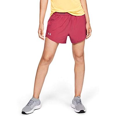 Under Armour Kvinnor Fly By Graphic Midja Kort Kort Impulse Pink/Ash Taupe/Reflective (671) L Under Armour Kvinnor Fly By Graphic Midja Kort Kort Impulse Pink/Ash Taupe/Reflective (671) L