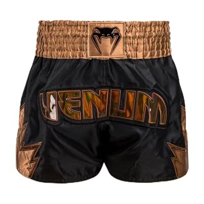 Venum Herr Inferno Barn Muay Thai Shorts, Djup svart/koppar, L/Kort Venum Herr Inferno Barn Muay Thai Shorts, Djup svart/koppar, L/Kort
