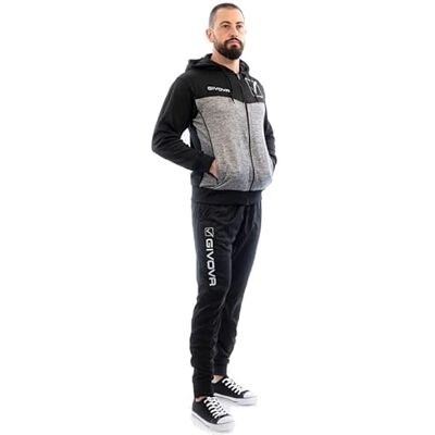 Givova Sportset varumärke modell TUTA VISA MELANGE MED POLARFLEECE CAPPUCCIO Givova Sportset varumärke modell TUTA VISA MELANGE MED POLARFLEECE CAPPUCCIO