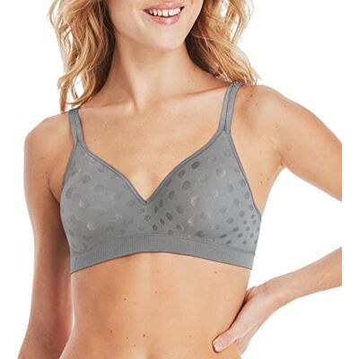 Hanes Dam fuller Coverage Foam Wire Free with Floral Pattern BH med full täckning, antracit, 2X Hanes Dam fuller Coverage Foam Wire Free with Floral Pattern BH med full täckning, antracit, 2X