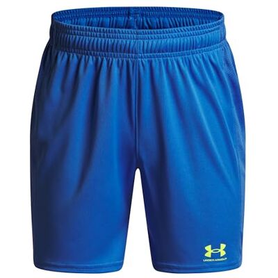 Under Armour UA B's Ch. Stickade shorts – blå Atlantis/High Vis gul – YXS Under Armour UA B's Ch. Stickade shorts – blå Atlantis/High Vis gul – YXS