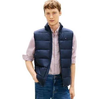 Tommy Hilfiger herr DOWN VEST MW0MW40607 väst, blå, S, Blå (ökenhimmel), S Tommy Hilfiger herr DOWN VEST MW0MW40607 väst, blå, S, Blå (ökenhimmel), S