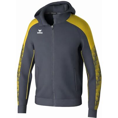 Erima EVO STAR träningsjacka med huva (1032405) unisex barn slate grå/gul, 128 Erima EVO STAR träningsjacka med huva (1032405) unisex barn slate grå/gul, 128