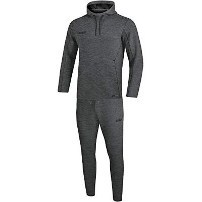 JAKO herr premium Basics med huva vävd joggingdräkt anthrazit meliert Large JAKO herr premium Basics med huva vävd joggingdräkt anthrazit meliert Large