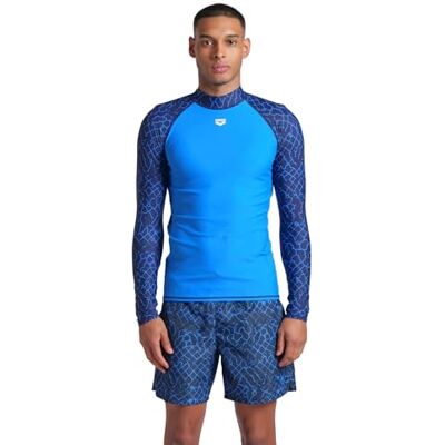 ARENA Herr Rash Vest L/S Allover Rash Guard T-shirt för män ARENA Herr Rash Vest L/S Allover Rash Guard T-shirt för män