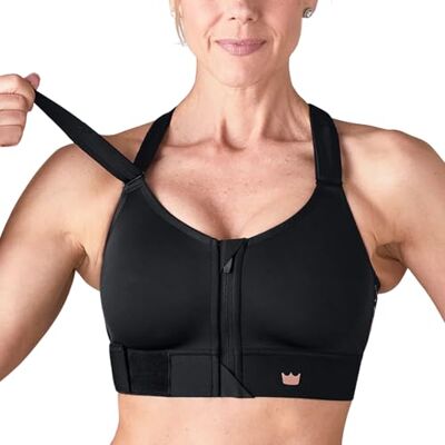 SHEFIT Flex sport-BH för kvinnor, Medium Impact sport-bh, Svart, XXL SHEFIT Flex sport-BH för kvinnor, Medium Impact sport-bh, Svart, XXL