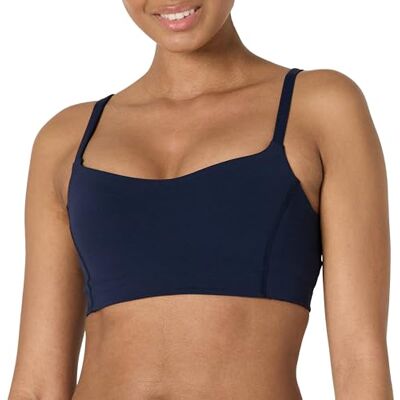Amazon Essentials kvinnors aktiv FormFlex Buttery mjukt ljus support älskling hals yoga sport BH, Marinblått Xsp, M Amazon Essentials kvinnors aktiv FormFlex Buttery mjukt ljus support älskling hals yoga sport BH, Marinblått Xsp, M