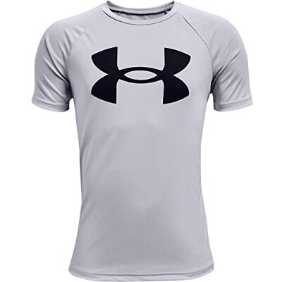 Under Armour T-shirt för pojkar Tech Big Logo Grå Mod grå ljus ljung/svart (011) 10 Years Under Armour T-shirt för pojkar Tech Big Logo Grå Mod grå ljus ljung/svart (011) 10 Years