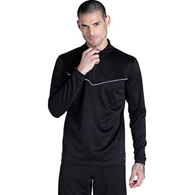 PUMA Herren T-Shirt Teamrise 1/4 Zip Top, Black- White, XXL, 657394 PUMA Herren T-Shirt Teamrise 1/4 Zip Top, Black- White, XXL, 657394