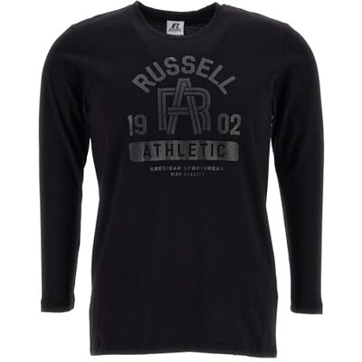 Russell Athletic L/S Crewneck Tee Kortärmad T-tröja, Svart, 128 Russell Athletic L/S Crewneck Tee Kortärmad T-tröja, Svart, 128