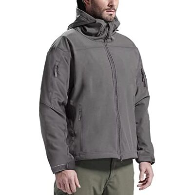 FREE SOLDIER Multificka utomhus windbreak jacka taktisk ogenomtränglig keps jacka softshell herr utomhusjacka, GRÅ, XL FREE SOLDIER Multificka utomhus windbreak jacka taktisk ogenomtränglig keps jacka softshell herr utomhusjacka, GRÅ, XL