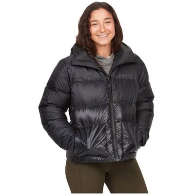 Marmot Kvinnor Wm's Guides Down Hoody, Vatten- och vindtät Gore-Tex regnjacka, andningsaktiv och idealisk för cykling samt som vår- och höstjacka, Black, XS Marmot Kvinnor Wm's Guides Down Hoody, Vatten- och vindtät Gore-Tex regnjacka, andningsaktiv och idealisk för cykling samt som vår- och höstjacka, Black, XS