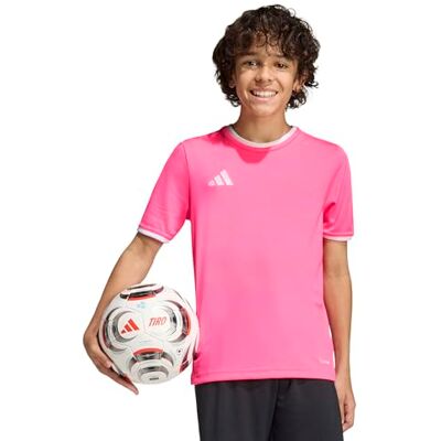 adidas unisex barn Entrada26 Jersey Kids Shirt, solar pink/white, 3-4 Years adidas unisex barn Entrada26 Jersey Kids Shirt, solar pink/white, 3-4 Years