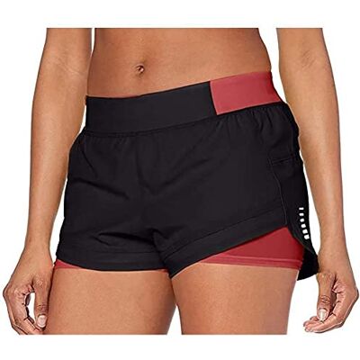 Under Armour dam Ua kvalificerare hastighetsficka 2-i-1 kort kort Black/Impulse Pink/Reflective (002) M Under Armour dam Ua kvalificerare hastighetsficka 2-i-1 kort kort Black/Impulse Pink/Reflective (002) M
