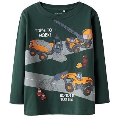 NAME IT Namn IT Nmmofek Tonka Ls Nreg Top Cplg, Bistrogrön, 104 NAME IT Namn IT Nmmofek Tonka Ls Nreg Top Cplg, Bistrogrön, 104