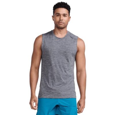 2XU Herr Motion Tank Top, Harbor Mist/Svart, S, Harbor Mist/Svart, S 2XU Herr Motion Tank Top, Harbor Mist/Svart, S, Harbor Mist/Svart, S
