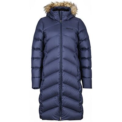 Marmot Wm's Montreaux Coat, Lätt dunjacka, 700 Fill-Power, Varm parkasjacka snygg vinterrock, vattenavvisande, vindtät, För kvinnor, Midnight Navy, M Marmot Wm's Montreaux Coat, Lätt dunjacka, 700 Fill-Power, Varm parkasjacka snygg vinterrock, vattenavvisande, vindtät, För kvinnor, Midnight Navy, M