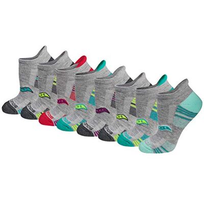 Saucony Dam Performance Heel Tab Athletic strumpor (8 & 16 par), grå sorterade (8 par), Grå sorterad (8 par) Saucony Dam Performance Heel Tab Athletic strumpor (8 & 16 par), grå sorterade (8 par), Grå sorterad (8 par)