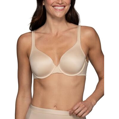 Vanity Fair womens Body Shine T-shirt Full Coverage Bra, Underwire Beige, 38D US Vanity Fair womens Body Shine T-shirt Full Coverage Bra, Underwire Beige, 38D US
