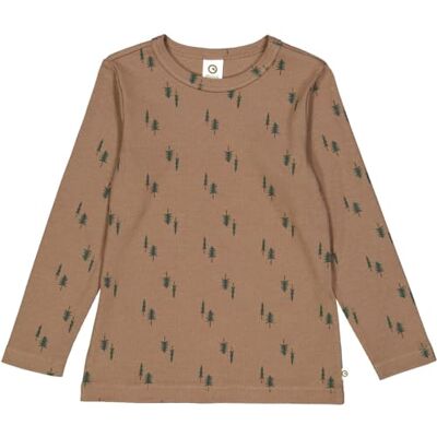 müsli av Green Cotton pojkar Pine L/S T T-shirt, Skuggning/balans grön/bark, 128 müsli av Green Cotton pojkar Pine L/S T T-shirt, Skuggning/balans grön/bark, 128