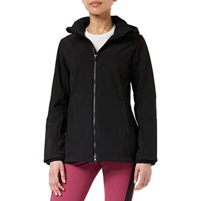 CMP Woman Jacket Zip Hood, svart, 40 CMP Woman Jacket Zip Hood, svart, 40