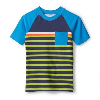 Hatley pojkar simning kortärmad one-piece rashguard skjortor utslag skydd, Fiskränder, 7 år Hatley pojkar simning kortärmad one-piece rashguard skjortor utslag skydd, Fiskränder, 7 år
