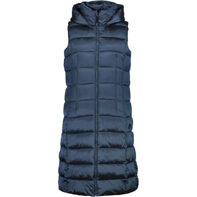 CMP Dam lång väst i nylon med fast huva väst dam CMP Dam lång väst i nylon med fast huva väst dam