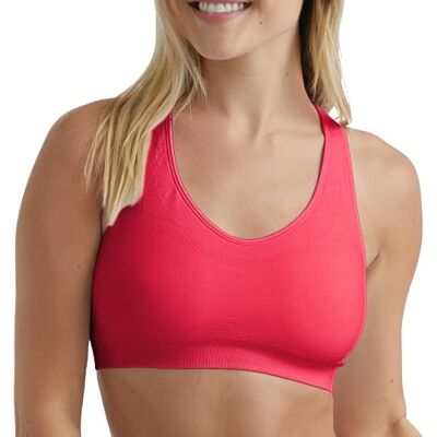 Hanes Sport-BH, sömlös sport-BH, för brottarrygg, måttligt stöd, fukttransporterande, 1 eller 3-pack, M Hanes Sport-BH, sömlös sport-BH, för brottarrygg, måttligt stöd, fukttransporterande, 1 eller 3-pack, M