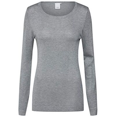 ICHI Dam Mafa O Ls långärmad tröja, Grå (Dark Grey Melange 10021), M ICHI Dam Mafa O Ls långärmad tröja, Grå (Dark Grey Melange 10021), M