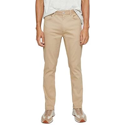 Koton herr basic gabardine byxor slim fit buttoned ficka detaljerade byxor, Camel (100), 40 SE Koton herr basic gabardine byxor slim fit buttoned ficka detaljerade byxor, Camel (100), 40 SE