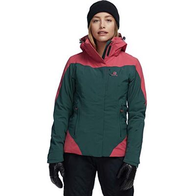 Salomon Ice Rocket Jacket Women Grön/rosa (gröna gafflar/garnet ros) M Salomon Ice Rocket Jacket Women Grön/rosa (gröna gafflar/garnet ros) M