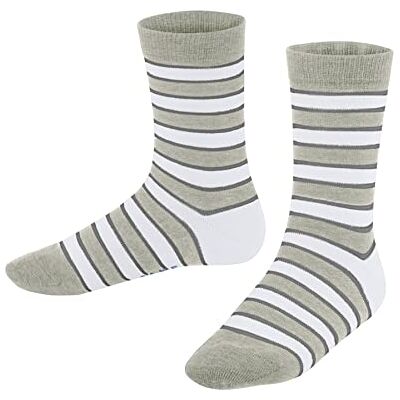 FALKE Unisex barn enkla ränder hållbar bomull förstärkta barnstrumpor med mönster andas tunna med ränder Ringel 1 par strumpor, grå (Storm Grey 3820), 19–22 FALKE Unisex barn enkla ränder hållbar bomull förstärkta barnstrumpor med mönster andas tunna med ränder Ringel 1 par strumpor, grå (Storm Grey 3820), 19–22