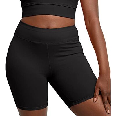 Hanes Kvinnors stretchjersey-cykelshorts, bomull, idrottsshorts för kvinnor, 17,78 cm innersöm., Svart, L Hanes Kvinnors stretchjersey-cykelshorts, bomull, idrottsshorts för kvinnor, 17,78 cm innersöm., Svart, L