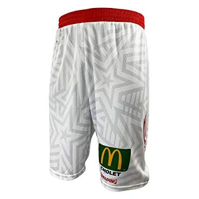 Cholet 2019-2020 officiella basketshorts för hemmet unisex, SHORT_DOM_, vit, 2XL Cholet 2019-2020 officiella basketshorts för hemmet unisex, SHORT_DOM_, vit, 2XL