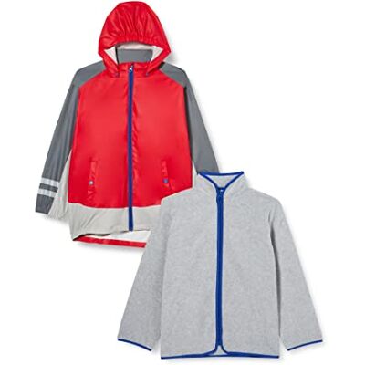Playshoes Unisex barn regnrock regnjacka regnkläder, röd, 128 Playshoes Unisex barn regnrock regnjacka regnkläder, röd, 128