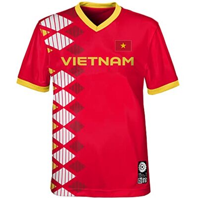 FIFA Unisex officiella 2023 kvinnors fotboll World Cup Kids Team Shirt, Vietnam-t-shirt (1-pack) FIFA Unisex officiella 2023 kvinnors fotboll World Cup Kids Team Shirt, Vietnam-t-shirt (1-pack)