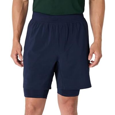 Amazon Essentials atletisk prestanda för män, stretch vävd löpning träning, 17,78 cm träningsshorts med foder, marinblå, medium Amazon Essentials atletisk prestanda för män, stretch vävd löpning träning, 17,78 cm träningsshorts med foder, marinblå, medium