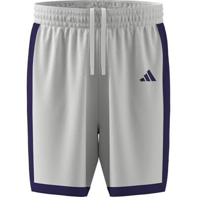 adidas herr Mens Pulse Speed Bball Short Shorts, white/team colleg purple, XL adidas herr Mens Pulse Speed Bball Short Shorts, white/team colleg purple, XL