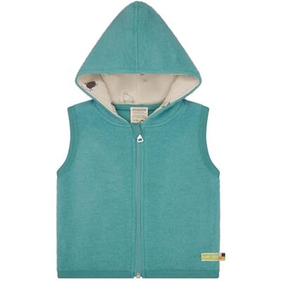 loud + proud SFUfleece med Kapuze, Gots Zertifiziert fleece ull väst, oregano, 86–92 barn loud + proud SFUfleece med Kapuze, Gots Zertifiziert fleece ull väst, oregano, 86–92 barn