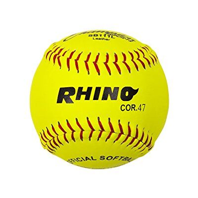 Champion Sports Optic Yellow Leather Softballs 12 Pack Champion Sports Optic Yellow Leather Softballs 12 Pack