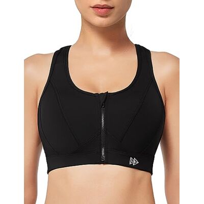 Yvette Damgjuten sport-BH, ogenomskinlig, Svart, S Yvette Damgjuten sport-BH, ogenomskinlig, Svart, S