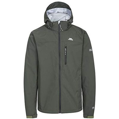Trespass herr Stanford vattentät softshell jacka med huva Oliv XXS Trespass herr Stanford vattentät softshell jacka med huva Oliv XXS