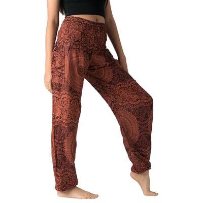 B BANGKOK PANTS B BANGKOK BYXOR haremsbyxor kvinnor boho-kläder med fickor, Blomning orange, one size B BANGKOK PANTS B BANGKOK BYXOR haremsbyxor kvinnor boho-kläder med fickor, Blomning orange, one size