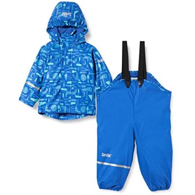 CareTec Pojke Rain Suit PU w. fleece Regnbyxor, Dark Blue (773), 128 CareTec Pojke Rain Suit PU w. fleece Regnbyxor, Dark Blue (773), 128