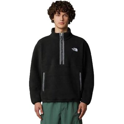 THE NORTH FACE Tnf Fleeski 1/4 Zip Po Tröja för män, Tnf Black/Tnf Black, L THE NORTH FACE Tnf Fleeski 1/4 Zip Po Tröja för män, Tnf Black/Tnf Black, L