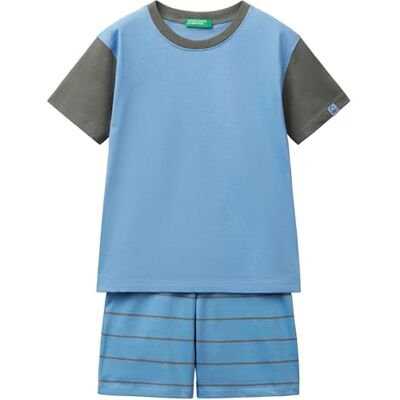 United Pig(T-Shirt+Short) 30960P08R Pyjamaset, Blå, S Barn, Blå, S United Pig(T-Shirt+Short) 30960P08R Pyjamaset, Blå, S Barn, Blå, S