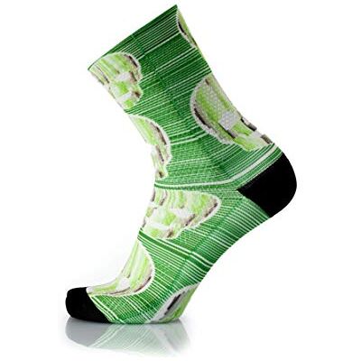MB Wear Unisex_vuxen Chaussettes rolig dödskalle-S/M (35-40) strumpor, grön/svart, FR : M ((Taille Fabricant MB Wear Unisex_vuxen Chaussettes rolig dödskalle-S/M (35-40) strumpor, grön/svart, FR : M ((Taille Fabricant